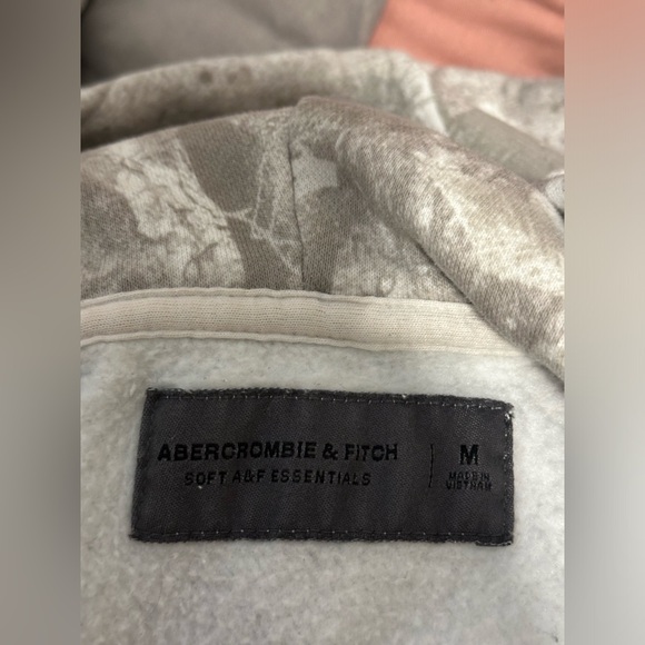 Abercrombie & fitch Essential Popover Hoodie, Light Gray Camo, camo hoodie - Picture 7 of 8
